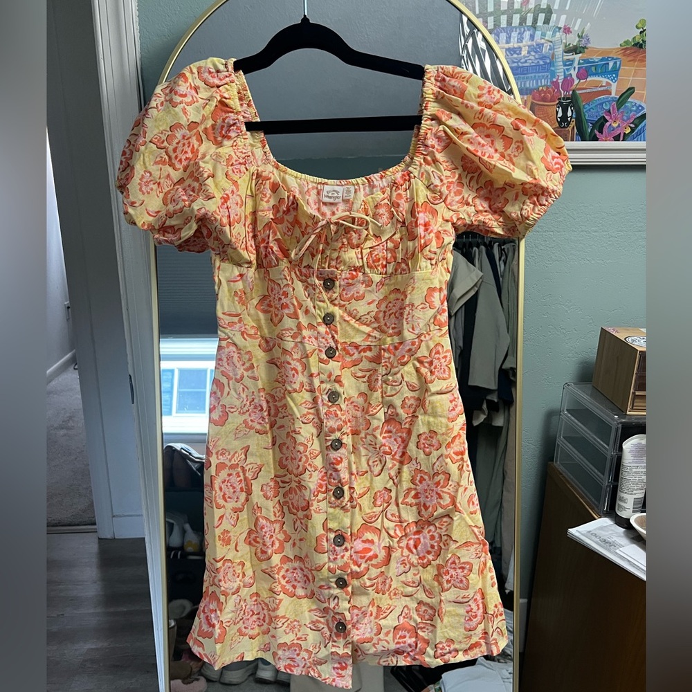BILLABONG X WRANGLER pink & yellow floral dress